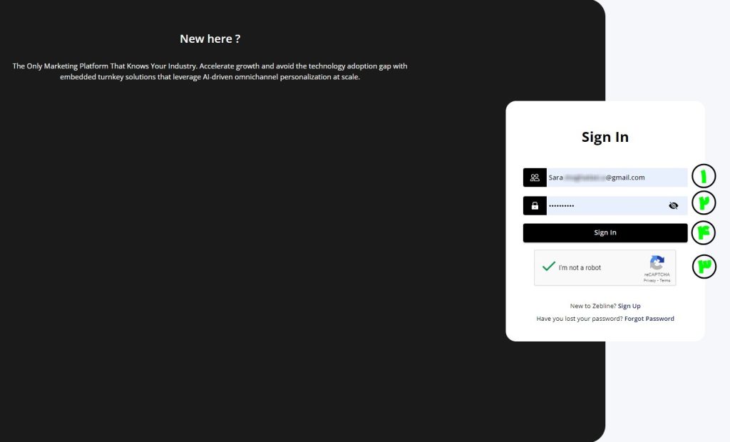 ورود به حساب کاربری مارکتینگ اتومیشن زبلاین
